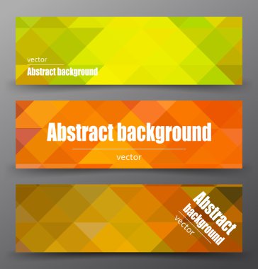 Soyut poligonal afiş Mozaik.