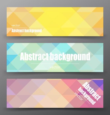 Soyut poligonal afiş Mozaik.