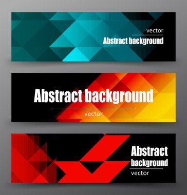 Soyut poligonal afiş Mozaik.