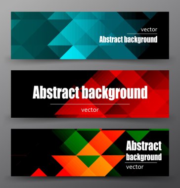 Soyut poligonal afiş Mozaik.