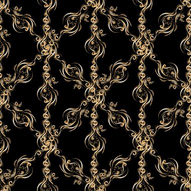 Altın süs seamless modeli