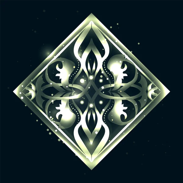 Vector Bloem Mandala Abstracte Illustratie Met Oosterse Ornamenten Voor Stress — Stockvector