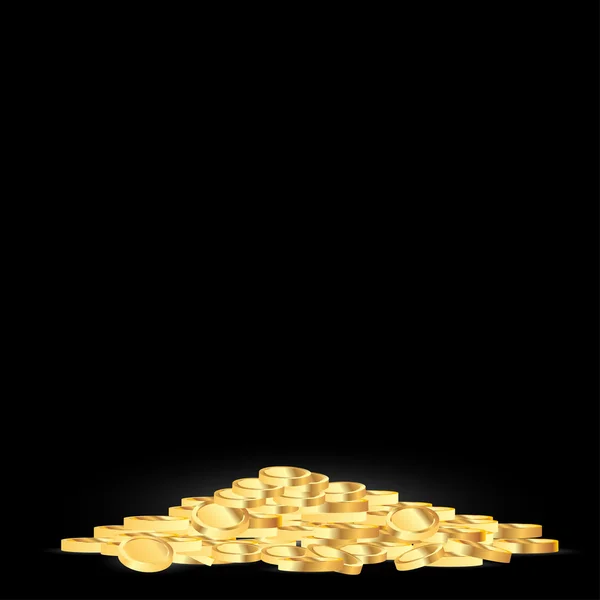 Monedas de oro ilustración — Vector de stock