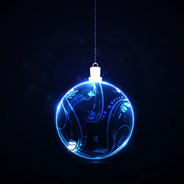 Glas christmas ball — Stock vektor