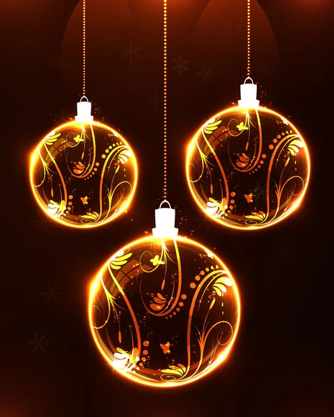 Стеклянные рождественские шарики — стоковый вектор