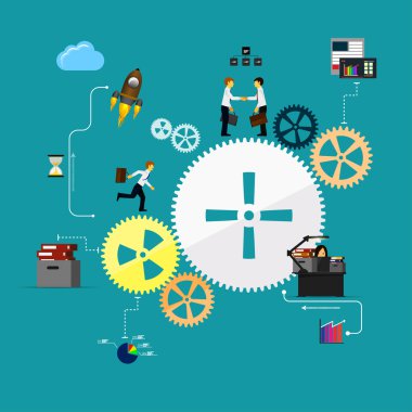 iş infographics şablonu.