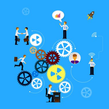 iş infographics şablonu.