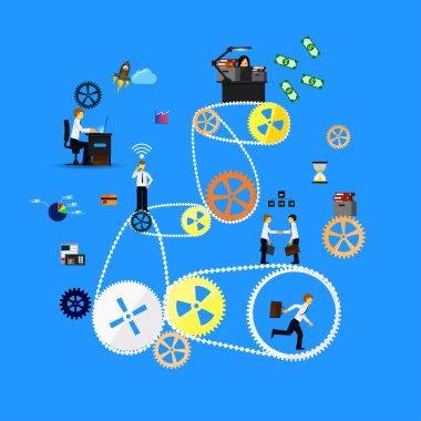 iş infographics şablonu.