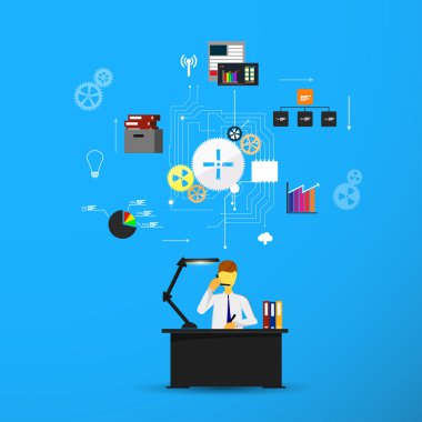 iş infographics şablonu.