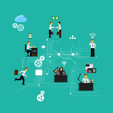 iş infographics şablonu.