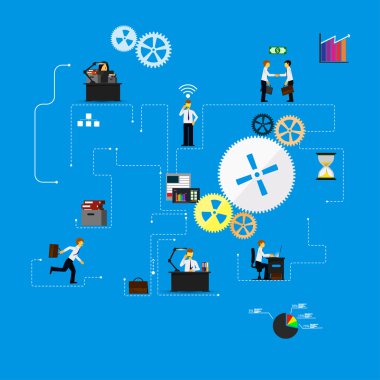 iş infographics şablonu.