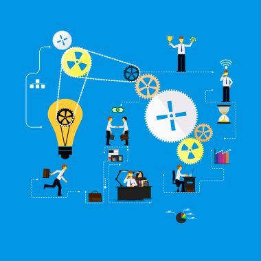 iş infographics şablonu.