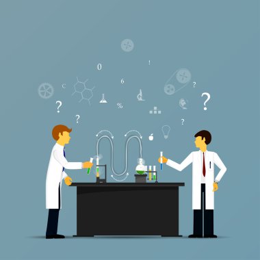 Process Research in a chemical laboratory. clipart