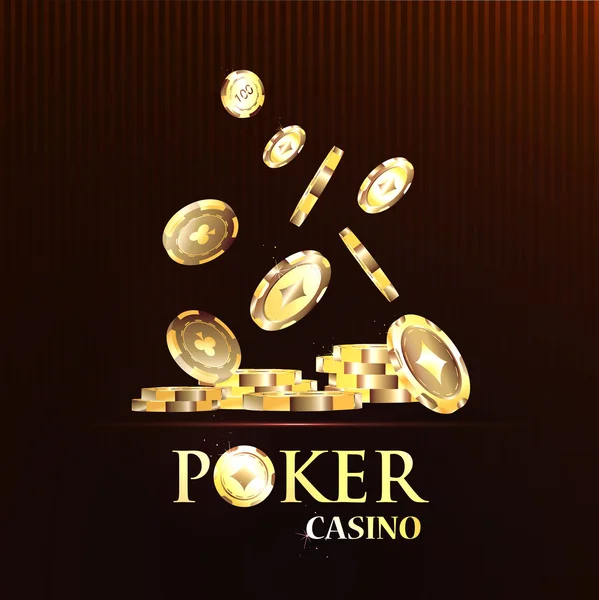 Gold chips casino. — Stock vektor