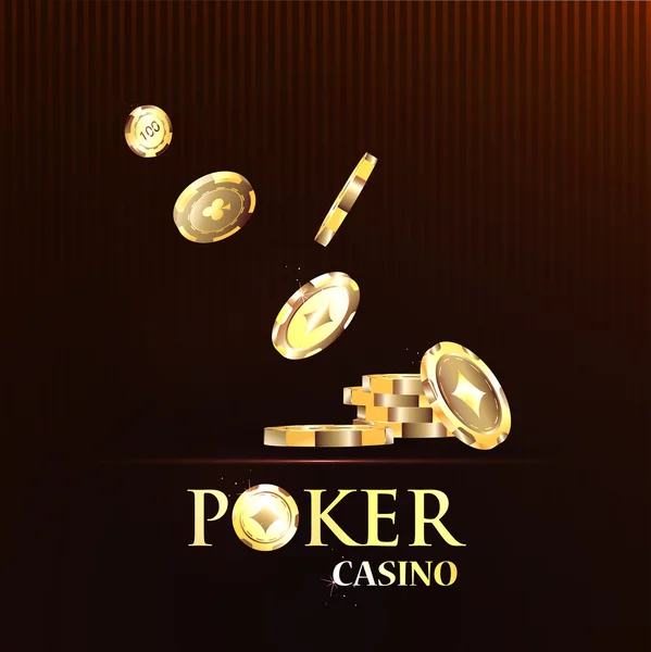 Gold chips casino. — Stock Vector