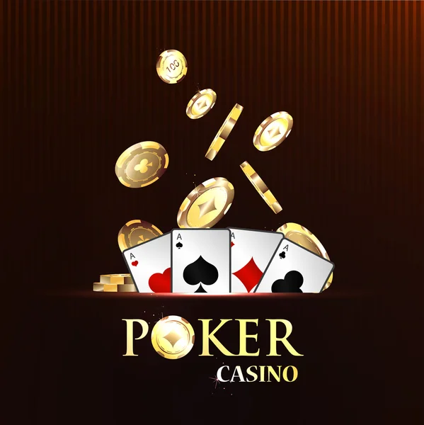 Pocker casino di gioco d'azzardo set — Vettoriale Stock