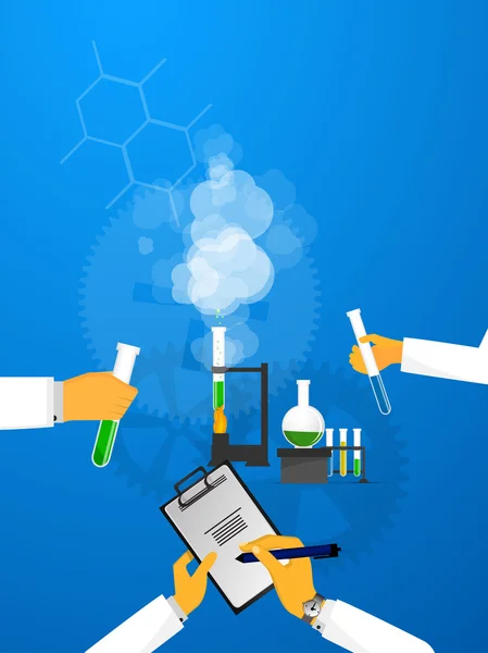 Estudos em infográficos de laboratório . —  Vetores de Stock