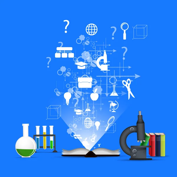 O conceito de educação, desenvolvimento e ciência . —  Vetores de Stock