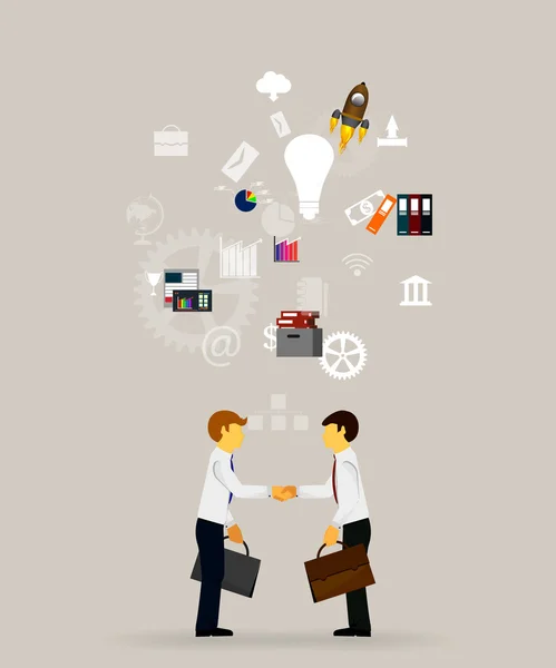 Illustratie van teamwork en samenwerking — Stockvector