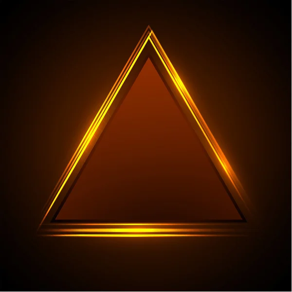 Banner de néon triangular —  Vetores de Stock
