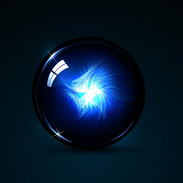 Glowing magic ball — Stock Vector