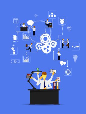 İş infographics insanlar ve simgeler