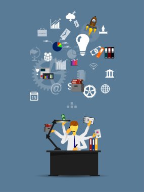 İş infographics insanlar ve simgeler