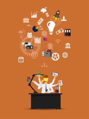 İş infographics insanlar ve simgeler