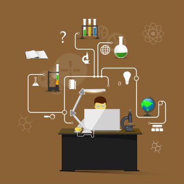 Process Research in a chemical laboratory. clipart