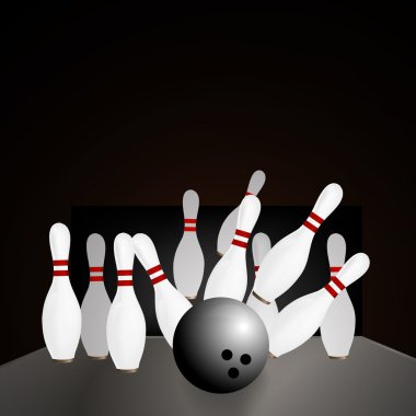 Bowling topu çökmesini ve skittles.