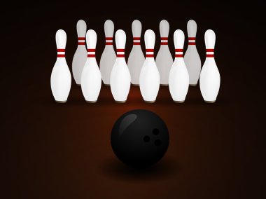 Bowling topu çökmesini ve skittles.