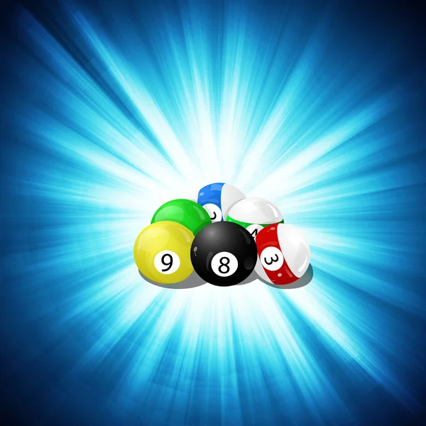 Game of billiards background — Stock Vector