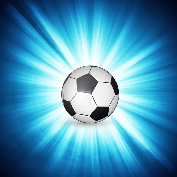 Voetbal in neon lijnen — Stockvector
