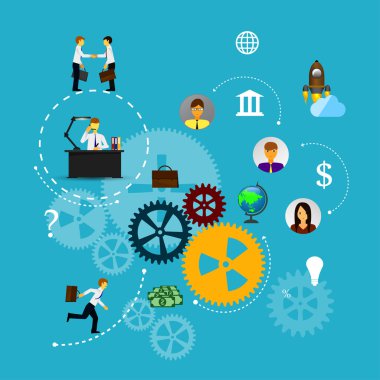 iş infographics şablonu.