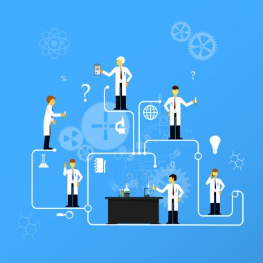 İşlem araştırma bir kimyasal laboratuvar.