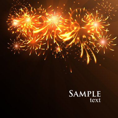Fireworks karanlık bir arka plan.