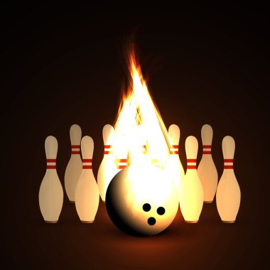 Bowling topu çökmesini ve skittles.