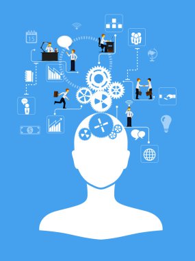 iş infographics şablonu.