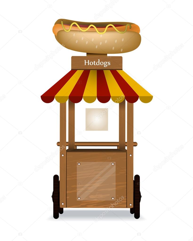 Illustration of a hotdog stand