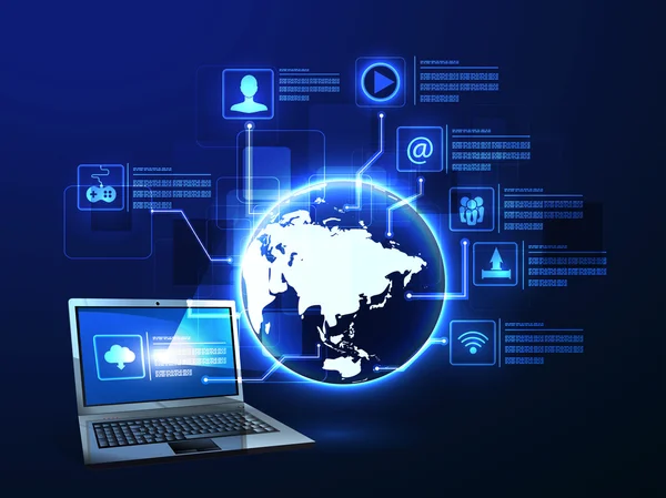 El concepto de tecnología de Internet — Archivo Imágenes Vectoriales