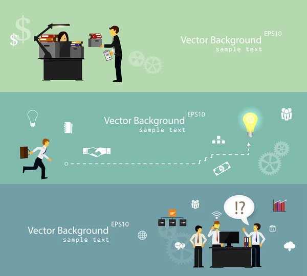 Modelo de trabalho em equipe de fundo —  Vetores de Stock