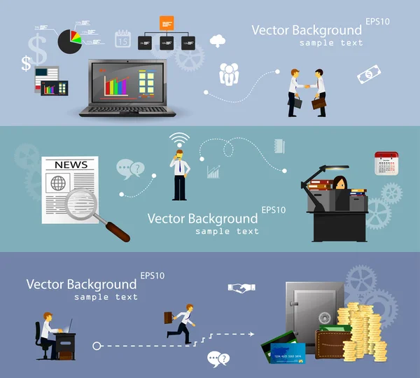 Modelo de trabalho em equipe de fundo —  Vetores de Stock