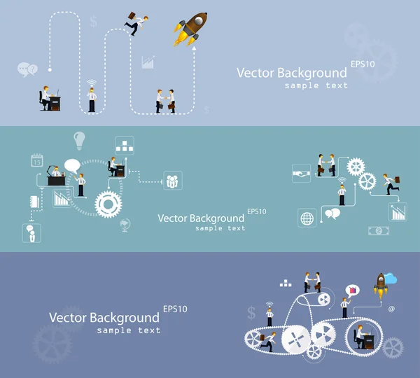 Modèle de travail d'équipe de fond — Image vectorielle