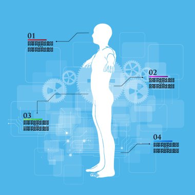 Infographics insan vücudu anatomisi