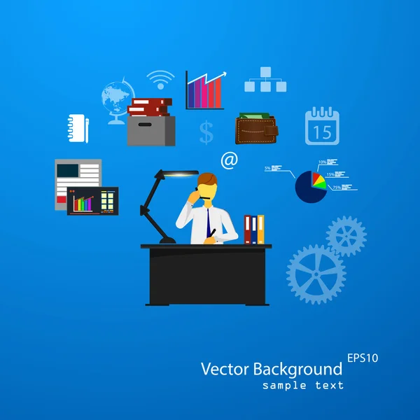 Plantilla de negocio de trabajo en equipo — Vector de stock