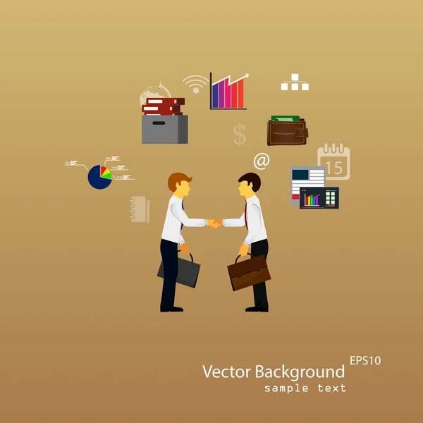 Plantilla de negocio de trabajo en equipo — Vector de stock