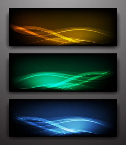 Smooth neon Waves — Stock Vector