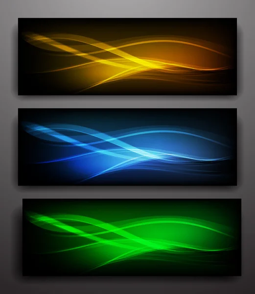 Smooth neon Waves — Stock Vector