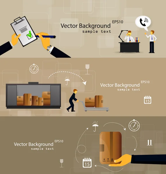 Logística expedição de entrega de segurança —  Vetores de Stock