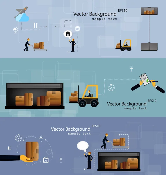 Logistics safekeeping delivery shipping — Stock Vector